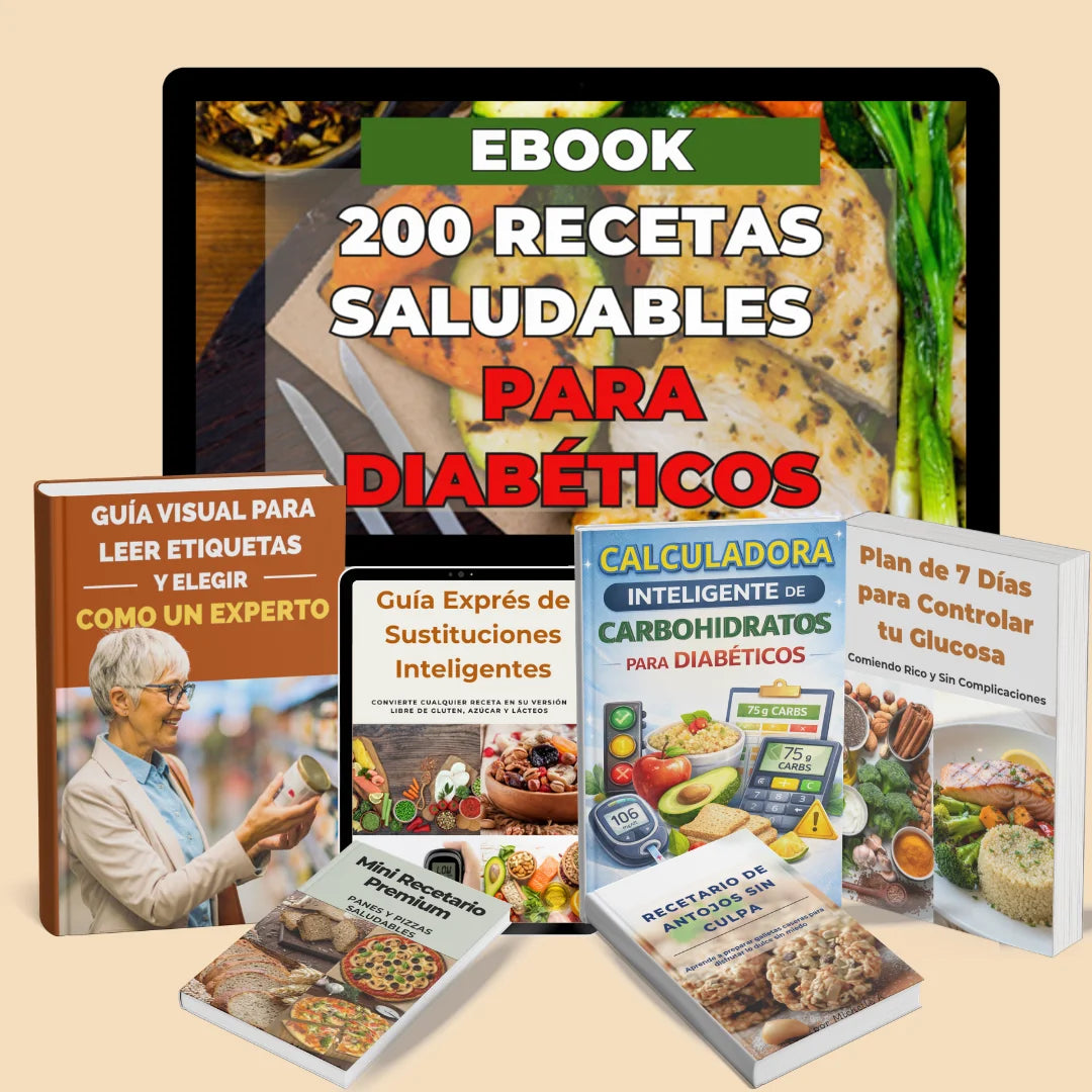 200 recetas saludables para diabéticos con seis regalos incluidos