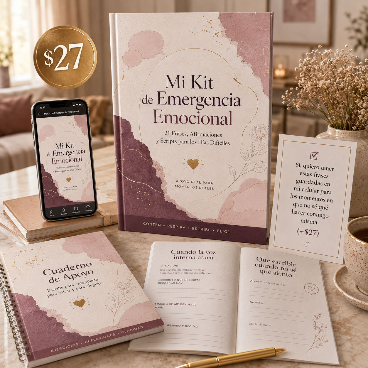 Mi Kit de Emergencia Emocional — 21 Frases, Afirmaciones y Scripts para los Días Difíciles